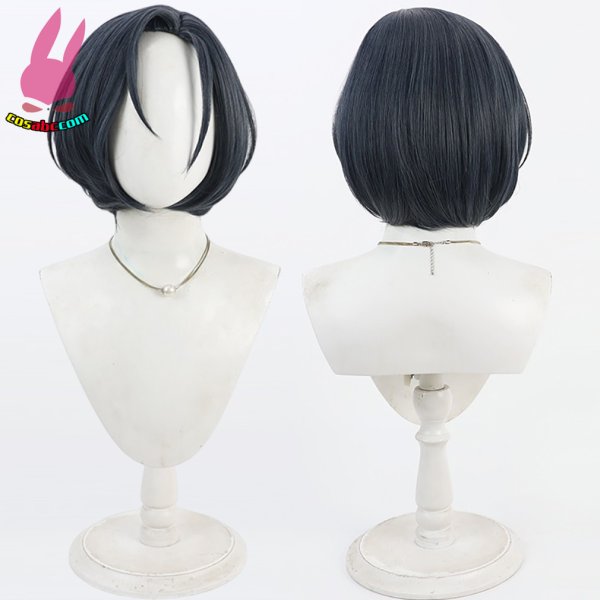 画像5: cosabc YouTuber VTuber hololive 火威青 ひおどしあお 風 コスプレウィッグ かつら コスチューム イベント 変装 仮装 パーティー ハロウィン (5)