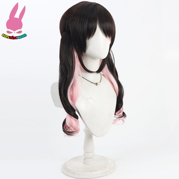 画像2: cosabc YouTuber VTuber　VSPO　花芽なずな 風 コスプレウィッグ かつら コスチューム イベント 変装 仮装 パーティー ハロウィン (2)