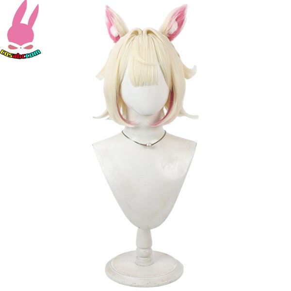 画像2: cosabc　YouTuber ホロライブ モココ・アビスガード 風 コスプレウィッグ かつら コスチューム イベント 変装 仮装 パーティー ハロウィン (2)