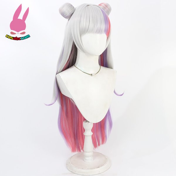 画像2: cosabc YouTuber VTuber hololive 紫咲シオン 風 コスプレウィッグ かつら コスチューム イベント 変装 仮装 パーティー ハロウィン (2)