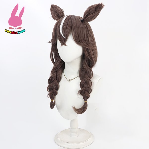 画像3: cosabc ウマ娘 プリティーダービー  カレンブーケドール 風 コスプレウィッグ かつら コスチューム イベント 変装 仮装 パーティー ハロウィン (3)