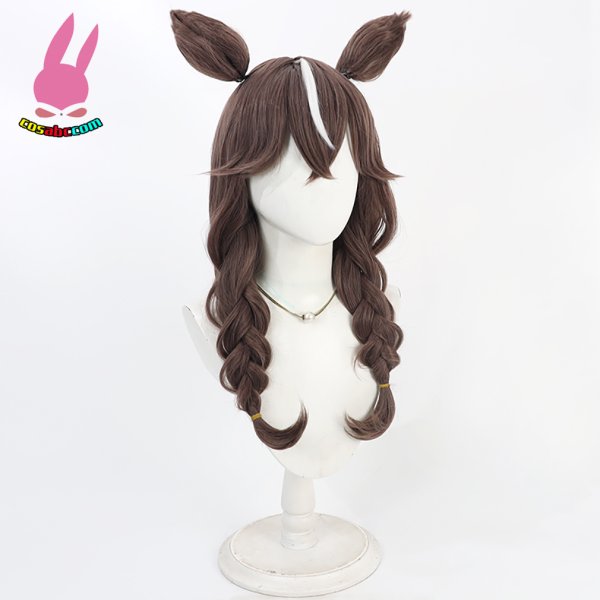 画像2: cosabc ウマ娘 プリティーダービー  カレンブーケドール 風 コスプレウィッグ かつら コスチューム イベント 変装 仮装 パーティー ハロウィン (2)