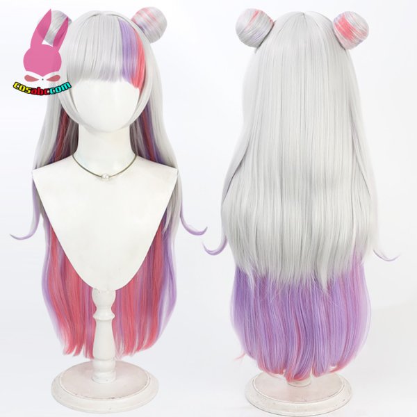 画像5: cosabc YouTuber VTuber hololive 紫咲シオン 風 コスプレウィッグ かつら コスチューム イベント 変装 仮装 パーティー ハロウィン (5)