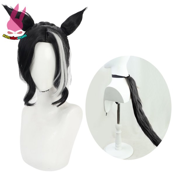 画像6: cosabc ウマ娘プリティーダービー メジロラモーヌ 風 コスプレウィッグ かつら コスチューム イベント 変装 仮装 パーティー ハロウィン (6)