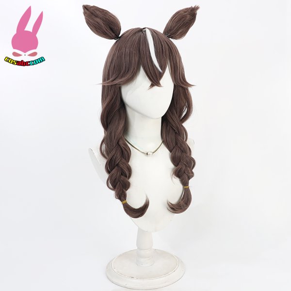 画像4: cosabc ウマ娘プリティーダービー カレンブーケドール 風 コスプレウィッグ かつら コスチューム イベント 変装 仮装 パーティー ハロウィン (4)