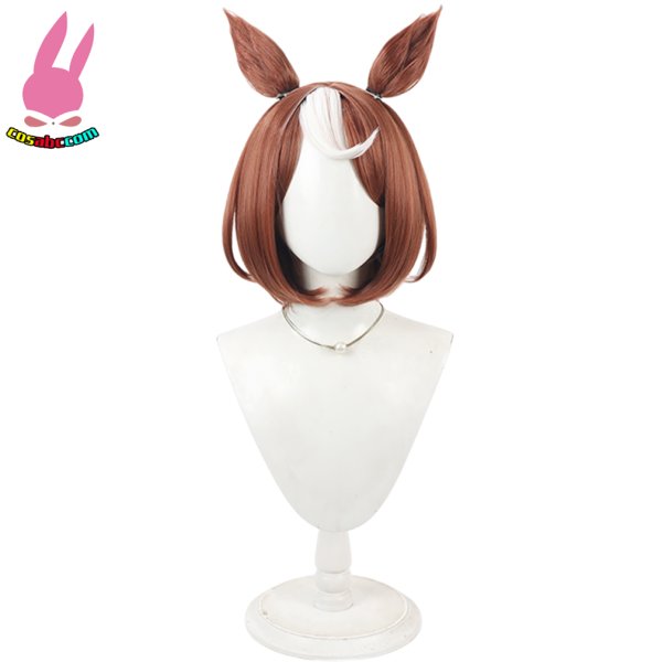 画像2: cosabc ウマ娘 プリティーダービー ツルマルツヨシ 風 コスプレウィッグ かつら 尻尾 コスチューム イベント 変装 仮装 パーティー ハロウィン (2)