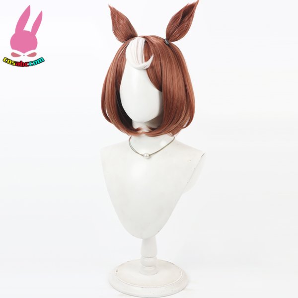 画像4: cosabc ウマ娘 プリティーダービー ツルマルツヨシ 風 コスプレウィッグ かつら 尻尾 コスチューム イベント 変装 仮装 パーティー ハロウィン (4)
