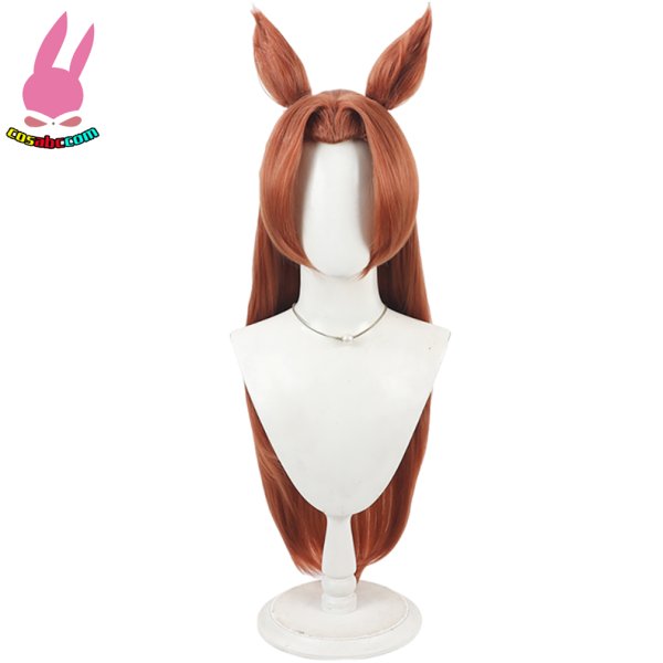 画像2: cosabc ウマ娘 プリティーダービー カワカミプリンセス 風 コスプレウィッグ かつら 尻尾 コスチューム イベント 変装 仮装 パーティー ハロウィン (2)