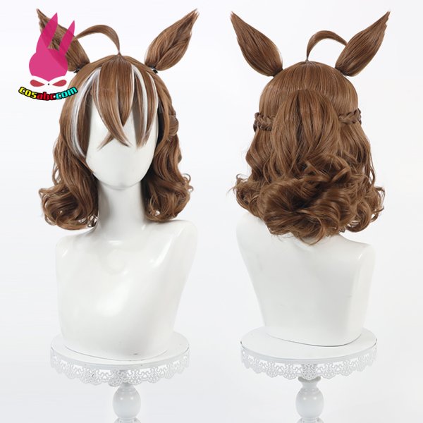 画像5: cosabc ウマ娘 プリティーダービー ジャングルポケット 風 コスプレウィッグ かつら コスチューム イベント 変装 仮装 パーティー ハロウィン (5)