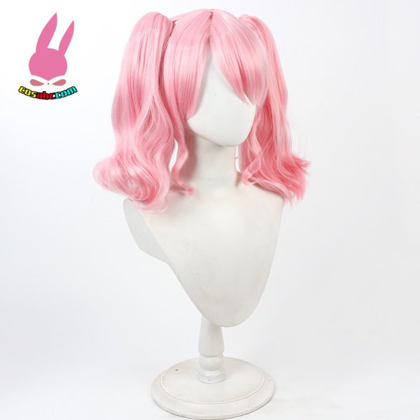 画像2: cosabc BanG Dreamバンドリ 丸山彩 まるやまあや 風 コスプレウィッグ かつら コスチューム イベント 変装 仮装 パーティー ハロウィン (2)