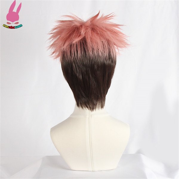 画像4: cosabc 呪術廻戦 虎杖悠仁 いたどり ゆうじ 風 コスプレウィッグ かつら コスチューム イベント 変装 仮装 パーティー ハロウィン (4)