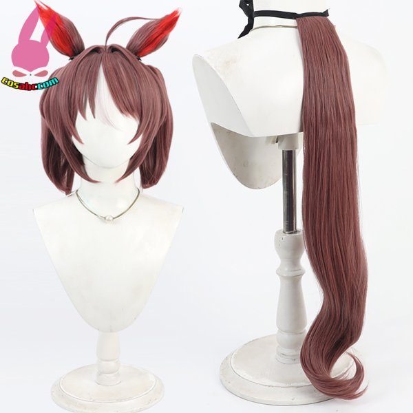 画像1: cosabc ウマ娘 プリティーダービー グランアレグリア 風 コスプレウィッグ かつら コスチューム イベント 変装 仮装 パーティー ハロウィン (1)