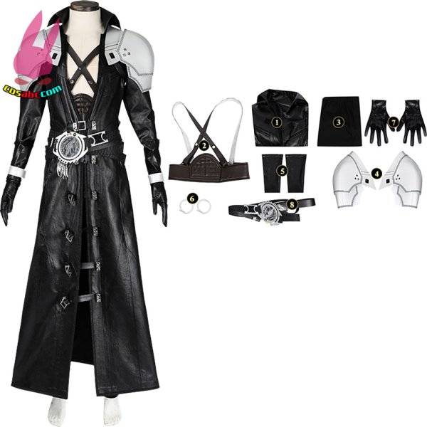 画像12: cosabc ファイナルファンタジーVII セフィロス 風 コスプレ衣装 イベント 演出服 二次会 コスチューム パーティー ハロウィン (12)