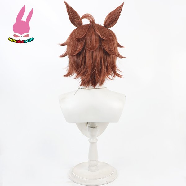 画像4: cosabc ウマ娘 プリティーダービー シンコウウインディ 風 コスプレウィッグ かつら コスチューム イベント 変装 仮装 パーティー ハロウィン (4)