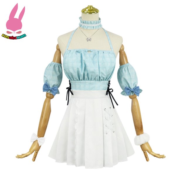 画像12: cosabc hololive ホロライブ VTuber Abyssgard アビスガード フワワ Fuwawa モココ Mococo 風 コスプレ衣装 イベント 演出服 二次会 コスチューム パーティー ハロウィン (12)