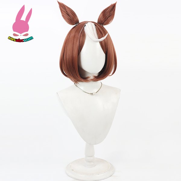 画像2: cosabc ウマ娘 プリティーダービー ツルマルツヨシ 風 コスプレウィッグ かつら コスチューム イベント 変装 仮装 パーティー ハロウィン (2)