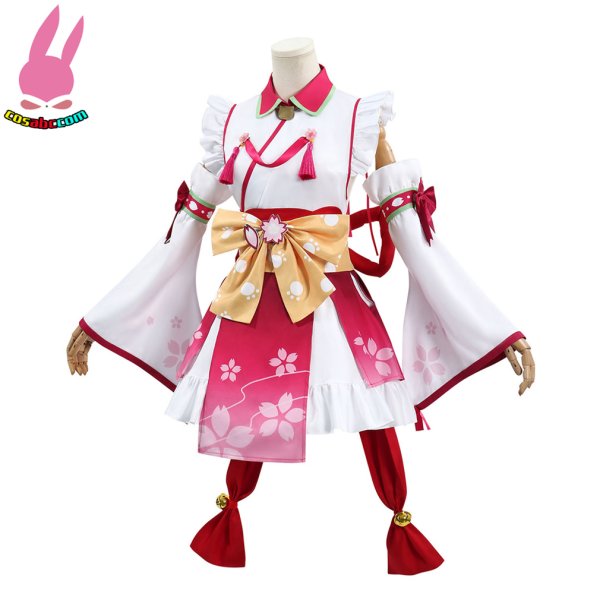 画像4: cosabc YouTube さくらみこ 風 コスプレ衣装 イベント 演出服 二次会 コスチューム パーティー ハロウィン (4)