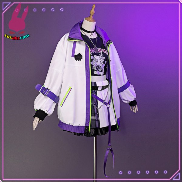 画像2: cosabc hololive vtuber 紫咲シオン 風 コスプレ衣装 イベント 演出服 二次会 コスチューム パーティー ハロウィン (2)