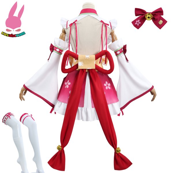 画像6: cosabc YouTube さくらみこ 風 コスプレ衣装 イベント 演出服 二次会 コスチューム パーティー ハロウィン (6)