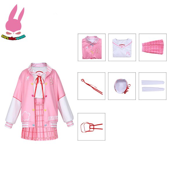 画像7: cosabc YouTube ホロライブ バーチャル さくらみこ 風 コスプレ衣装 イベント 演出服 二次会 コスチューム パーティー ハロウィン (7)