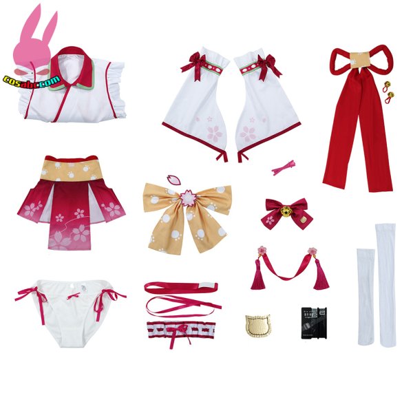画像21: cosabc YouTube さくらみこ 風 コスプレ衣装 イベント 演出服 二次会 コスチューム パーティー ハロウィン (21)