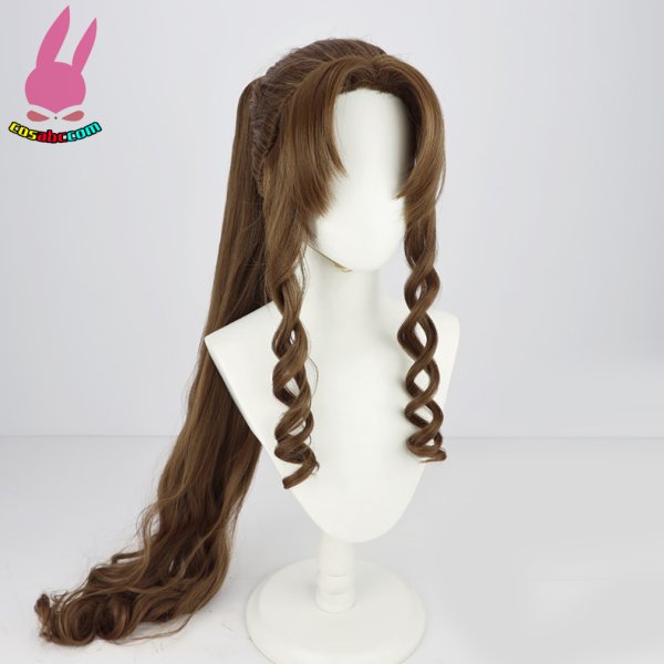 画像3: cosabc ファイナルファンタジー エアリスゲインズブール 風 コスプレウィッグ かつら コスチューム イベント 変装 仮装 パーティー ハロウィン (3)