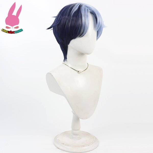 画像2: cosabc プロジェクトセカイ カラフルステージ 青柳冬弥 あおやぎとうや  風 コスプレウィッグ かつら コスチューム イベント 変装 仮装 パーティー ハロウィン (2)