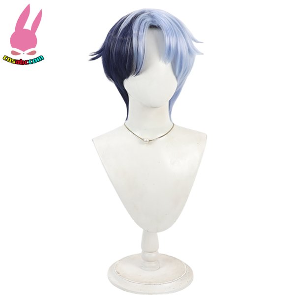 画像1: cosabc プロジェクトセカイ カラフルステージ 青柳冬弥 あおやぎとうや  風 コスプレウィッグ かつら コスチューム イベント 変装 仮装 パーティー ハロウィン (1)