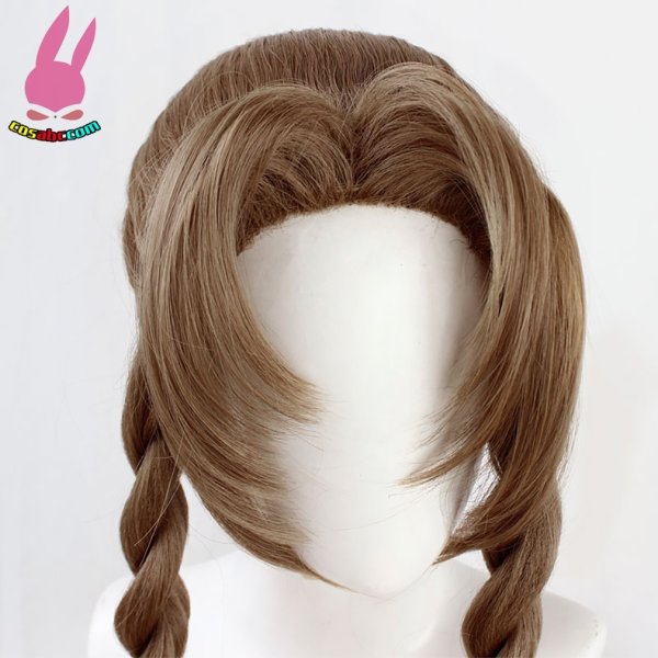 画像4: cosabc ファイナルファンタジー エアリスゲインズブール 風 コスプレウィッグ かつら コスチューム イベント 変装 仮装 パーティー ハロウィン (4)