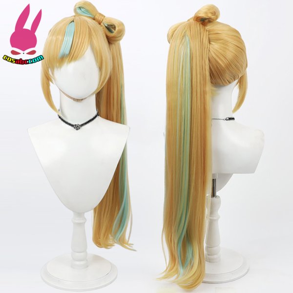 画像5: cosabc YouTuber VTuber にじさんじ 立伝都々 たちつてとと 風 コスプレウィッグ かつら コスチューム イベント 変装 仮装 パーティー ハロウィン (5)