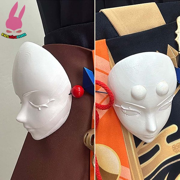 画像9: cosabc 陰陽師 白蔵主 風 コスプレ衣装 イベント 演出服 二次会 コスチューム パーティー ハロウィン (9)