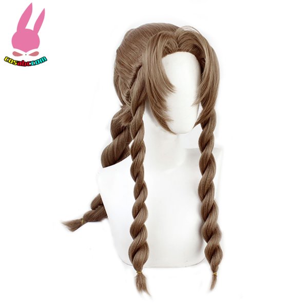 画像2: cosabc ファイナルファンタジー エアリスゲインズブール 風 コスプレウィッグ かつら コスチューム イベント 変装 仮装 パーティー ハロウィン (2)