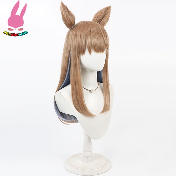画像3: cosabc ウマ娘 プリティーダービー  杏目アーモンドアイ  風 コスプレウィッグ かつら コスチューム イベント 変装 仮装 パーティー ハロウィン (3)