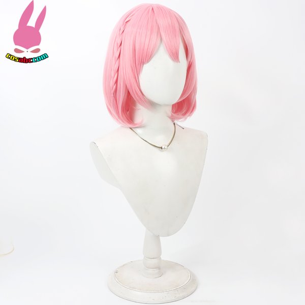 画像2: cosabc オンゲキ 星咲あかり  風 コスプレウィッグ かつら コスチューム イベント 変装 仮装 パーティー ハロウィン (2)