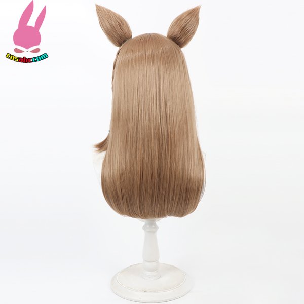 画像4: cosabc ウマ娘 プリティーダービー  杏目アーモンドアイ  風 コスプレウィッグ かつら コスチューム イベント 変装 仮装 パーティー ハロウィン (4)