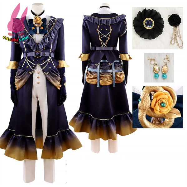 画像8: cosabc あんさんぶるスターズ！Musicのクロステーマスカウト 傾慕の華 恍惚 日々樹 渉 礼瀬 マヨイ 椎名ニキ   風 コスプレ衣装 イベント 演出服 二次会 コスチューム パーティー ハロウィン (8)