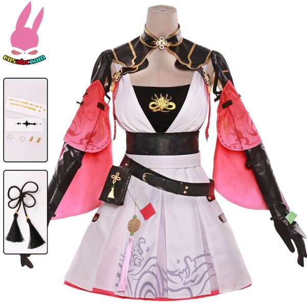 画像4: cosabc 鳴潮 桃祈たおき 風 コスプレ衣装 イベント 演出服 二次会 コスチューム パーティー ハロウィン (4)