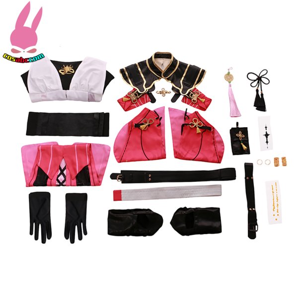 画像9: cosabc 鳴潮 桃祈たおき 風 コスプレ衣装 イベント 演出服 二次会 コスチューム パーティー ハロウィン (9)