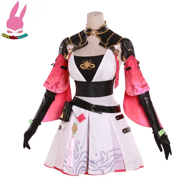 画像2: cosabc 鳴潮 桃祈たおき 風 コスプレ衣装 イベント 演出服 二次会 コスチューム パーティー ハロウィン (2)