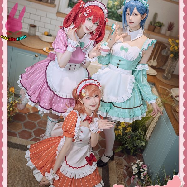 画像15: cosabc 黒澤ルビィ 上原歩夢  風 コスプレ衣装 イベント 演出服 二次会 コスチューム パーティー ハロウィン (15)