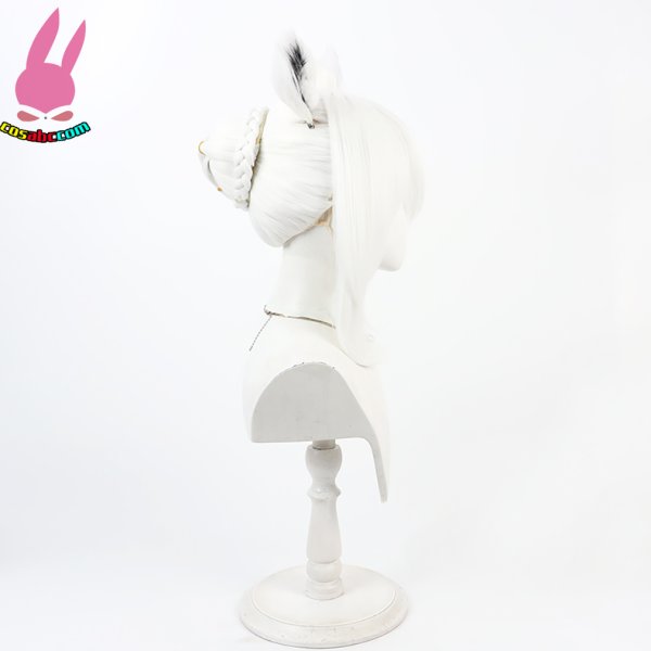 画像3: cosabc ホロライブ VTuber 風 白上フブキ  風 コスプレウィッグ かつら コスチューム イベント 変装 仮装 パーティー ハロウィン (3)