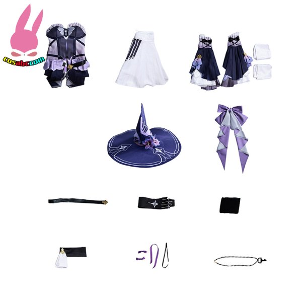 画像10: cosabc 崩壊：スターレイル マダム・ヘルタ  ウイッグ付け   風 コスプレ衣装 イベント 演出服 二次会 コスチューム パーティー ハロウィン (10)
