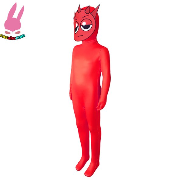 画像9: cosabc Sprunki スプランキー 全身タイツ コスプレ衣装連体 着ぐるみ ステージ衣装 弾力と伸縮性あり コスチューム コスプレ衣装 ハロウイン仮装 ハロウインコス (9)