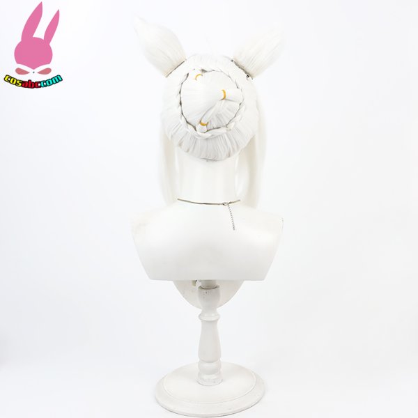 画像4: cosabc ホロライブ VTuber 風 白上フブキ  風 コスプレウィッグ かつら コスチューム イベント 変装 仮装 パーティー ハロウィン (4)