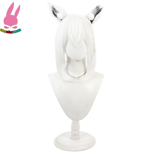 画像2: cosabc ホロライブ VTuber 風 白上フブキ  風 コスプレウィッグ かつら コスチューム イベント 変装 仮装 パーティー ハロウィン (2)