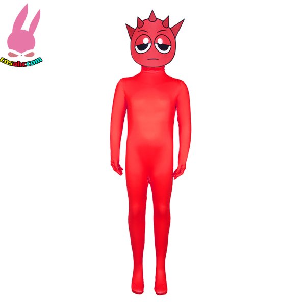 画像7: cosabc Sprunki スプランキー 全身タイツ コスプレ衣装連体 着ぐるみ ステージ衣装 弾力と伸縮性あり コスチューム コスプレ衣装 ハロウイン仮装 ハロウインコス (7)