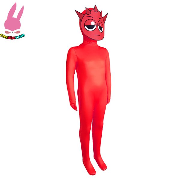 画像8: cosabc Sprunki スプランキー 全身タイツ コスプレ衣装連体 着ぐるみ ステージ衣装 弾力と伸縮性あり コスチューム コスプレ衣装 ハロウイン仮装 ハロウインコス (8)