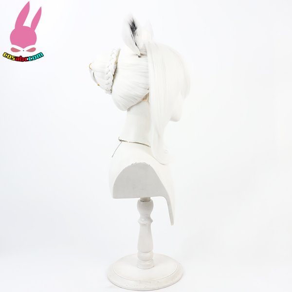 画像3: cosabc ホロライブ VTuber 風 白上フブキ  風 コスプレウィッグ かつら コスチューム イベント 変装 仮装 パーティー ハロウィン (3)