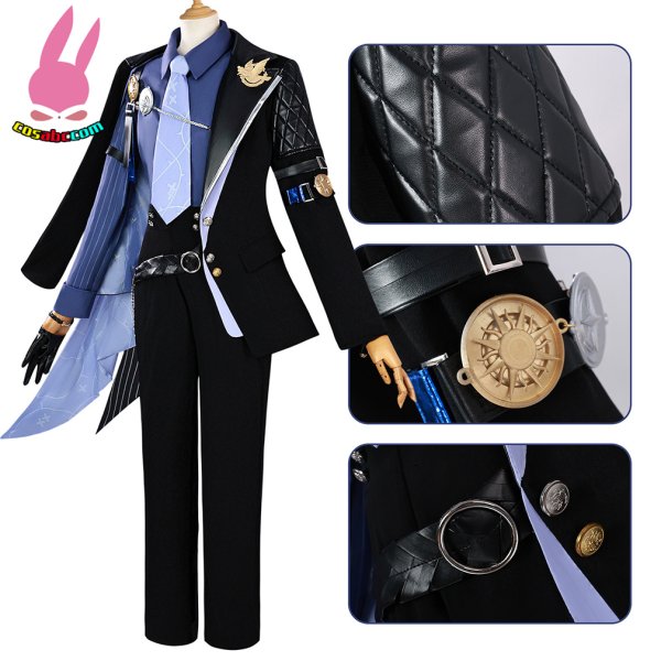 画像2: cosabc ゼンレスゾーンゼロ　ヒューゴ・ヴラド  風 コスプレ衣装 イベント 演出服 二次会 コスチューム パーティー ハロウィン (2)