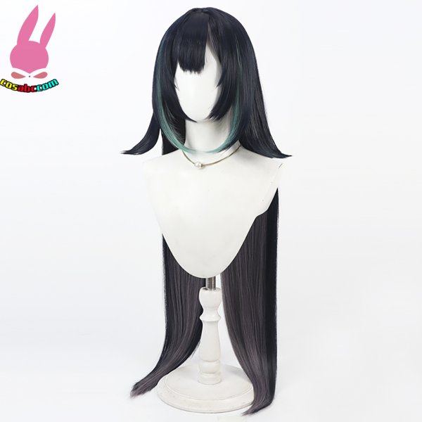 画像4: cosabc 原神 らんやん 藍硯  風 コスプレウィッグ かつら コスチューム イベント 変装 仮装 パーティー ハロウィン (4)